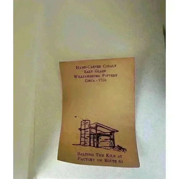 Williamsburg Pottery Pitcher Set Vintage Colonial Stoneware Blue Salt Glaze USA - Picture 14 of 16